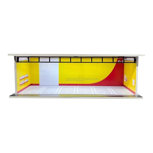 TTETTZ 1/64 Auto Vitrine mit Licht Und Diorama für Modellautos, Gelb von TTETTZ