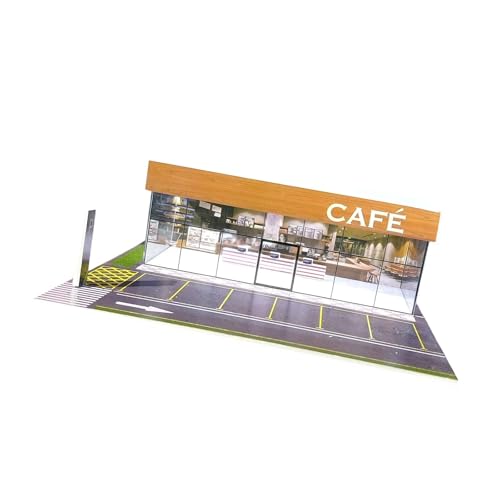 TTETTZ 1/64 Maßstab Auto Aufbewahrungsbox für Miniatur Szenen, Cafe von TTETTZ