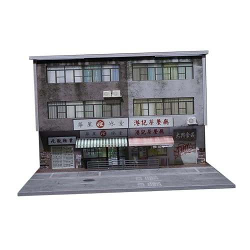 TTETTZ 1/64 Parkplatz Vitrine, Druckguss Autogarage mit Lichtern, Staubdicht, Einfache Montage, Realistische Ornamente, Vitrine, Heimdekoration von TTETTZ