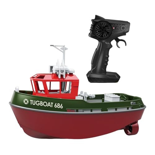 TTETTZ 1/72 RC Schlepper Modellboot mit Steuerung für Pools Und Seen, GrÜn von TTETTZ