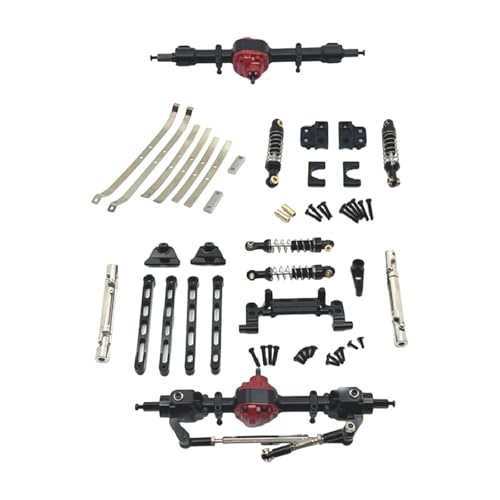 TTETTZ 1 Satz Rc Auto Chassis Ersatzteile Metall Aufrüstkit für 1/12 Fahrzeug mit Erhöhter Haltbarkeit für MN82 MN, Schwarz von TTETTZ