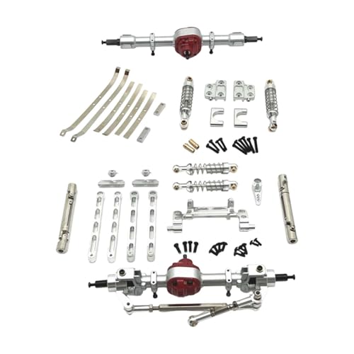 TTETTZ 1 Satz Rc Auto Chassis Ersatzteile Metall Aufrüstkit für 1/12 Fahrzeug mit Erhöhter Haltbarkeit für MN82 MN, Silber von TTETTZ