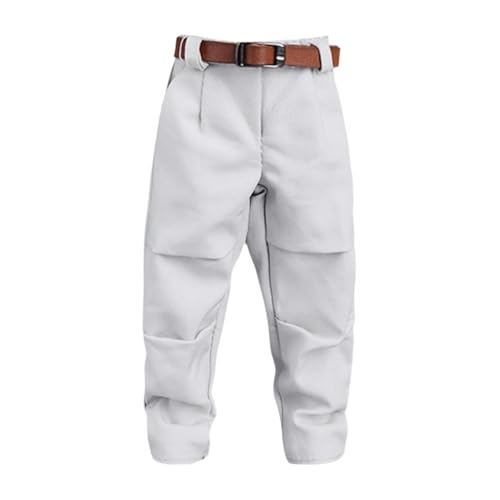 TTETTZ 1:12 Haremhose Und Gürtel für Actionfiguren, Miniaturkostüm für 6 Zoll Figuren, Graue Weiße Hose von TTETTZ