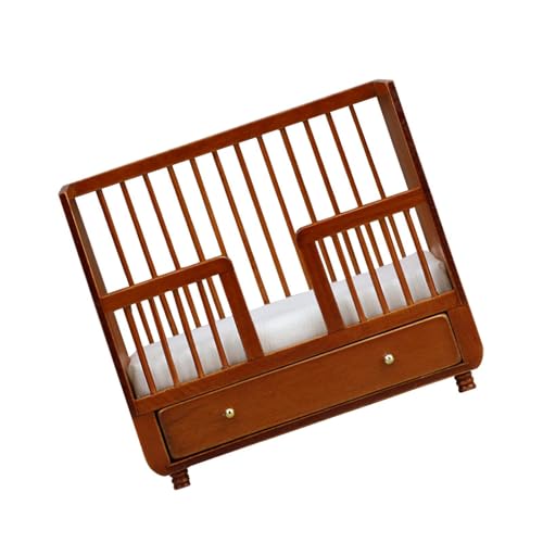 TTETTZ 1:12 Puppenhaus Babybett Möbel Modell 1:12 Babybett für Zuhause Wohnzimmer TTETTZ 1:12 Puppenhaus Babybett Möbel Modell 1:12 Babybett für Zuhause Wohnzimmer von TTETTZ