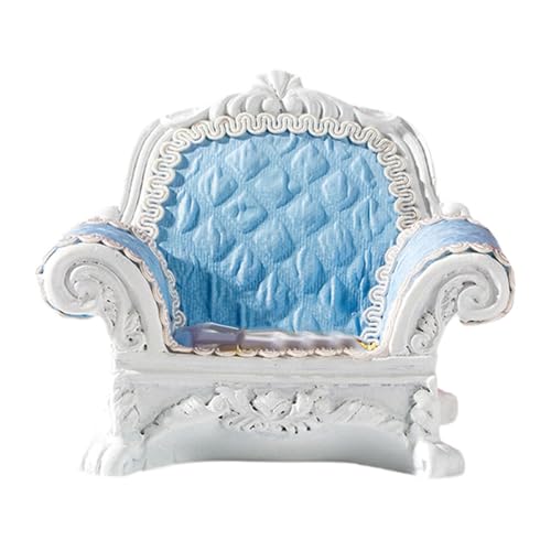 TTETTZ 1:12 Puppenhaus Einzelsofa Miniatur Aus Harz Und Textil für Wohnzimmer 3,9 X 3,3 Zoll, Blau TTETTZ 1:12 Puppenhaus Einzelsofa Miniatur Aus Harz Und Textil für Wohnzimmer 3,9 X 3,3 Zoll, Blau von TTETTZ