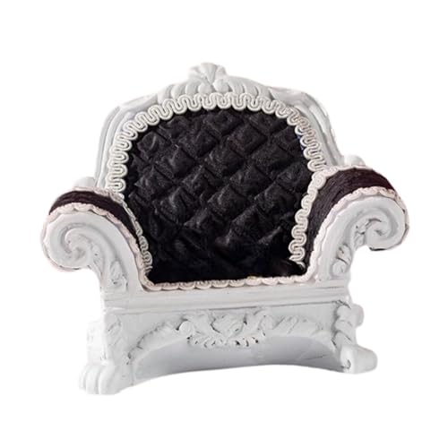 TTETTZ 1:12 Puppenhaus Einzelsofa Miniatur Aus Harz Und Textil für Wohnzimmer 3,9 X 3,3 Zoll, Schwarz TTETTZ 1:12 Puppenhaus Einzelsofa Miniatur Aus Harz Und Textil für Wohnzimmer 3,9 X 3,3 Zoll, Schwarz von TTETTZ