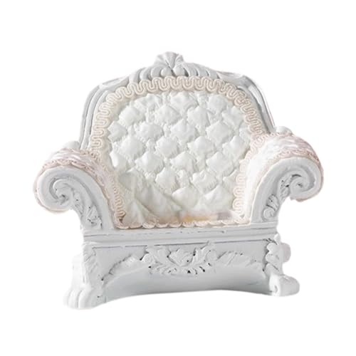 TTETTZ 1:12 Puppenhaus Einzelsofa Miniatur Aus Harz Und Textil für Wohnzimmer 3,9 X 3,3 Zoll, Weiß TTETTZ 1:12 Puppenhaus Einzelsofa Miniatur Aus Harz Und Textil für Wohnzimmer 3,9 X 3,3 Zoll, Weiß von TTETTZ