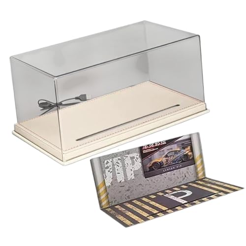 TTETTZ 1:24 Modellauto Vitrine mit Parkplatzszene Und Licht für Sammler, Weiß TTETTZ 1:24 Modellauto Vitrine mit Parkplatzszene Und Licht für Sammler, Weiß von TTETTZ