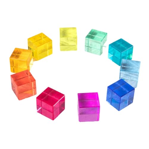 TTETTZ 100 Stück Regenbogen Acrylwürfel, Bausteine, Behälterfüller Zum Basteln von TTETTZ