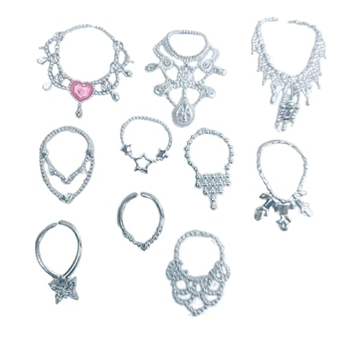 TTETTZ 10pcs Puppenschmuck Halskette Puppe Dress Up für 1/12 Puppe Und OB11 Puppe von TTETTZ