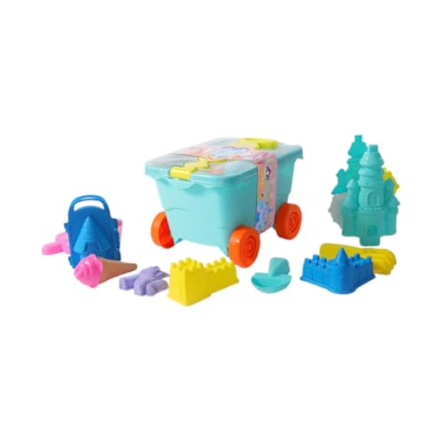 TTETTZ 11-teiliges Set für Sandspielzeug am Strand, Bausatz für Sandburgen, Spielzeug für Reisen mit Kindern, Blau TTETTZ 11-teiliges Set für Sandspielzeug am Strand, Bausatz für Sandburgen, Spielzeug für Reisen mit Kindern, Blau von TTETTZ