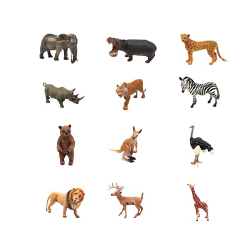 TTETTZ 12Pcs Tiere Statue Zoo Tiere Figuren für Desktop Dekoration von TTETTZ