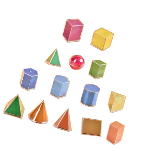 TTETTZ 14 Stück Geometrische Körper Schulbedarf Tragbare Haltbarkeit Lernspielzeug TTETTZ 14 Stück Geometrische Körper Schulbedarf Tragbare Haltbarkeit Lernspielzeug von TTETTZ