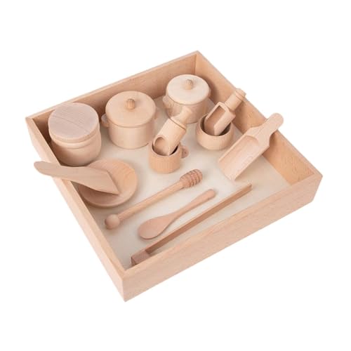 TTETTZ 14pcs Hölzerne Sensorische Binwerkzeuge Sensory Toys Rollenspiele Matching von TTETTZ