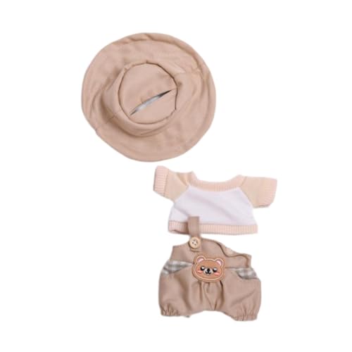 TTETTZ 15 cm Plüschpuppenkleidung, Puppenzubehör, Kostüme für Ankleidepuppen, Requisiten, Khaki Set mit Hut TTETTZ 15 cm Plüschpuppenkleidung, Puppenzubehör, Kostüme für Ankleidepuppen, Requisiten, Khaki Set mit Hut von TTETTZ