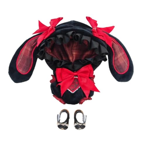 TTETTZ 15cm 17cm Plüsch Puppe Kleidung Stofftiere Zubehör Kapuzen Bodysuit mit Puppen Schuhe Verkleiden Sich Puppen Kostüme Niedlich für Kinder, Rot TTETTZ 15cm 17cm Plüsch Puppe Kleidung Stofftiere Zubehör Kapuzen Bodysuit mit Puppen Schuhe Verkleiden Sich Puppen Kostüme Niedlich für Kinder, Rot von TTETTZ