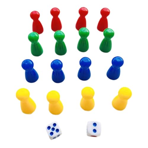 TTETTZ 16pcs Fliegende Schachstücke Party Mehrfarbig Brettspiel für Familienkinder Erwachsene von TTETTZ