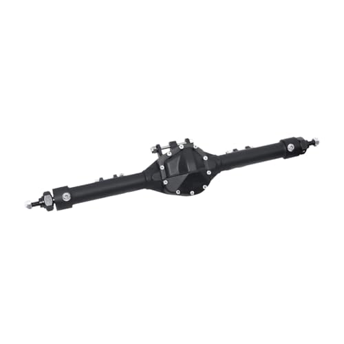 TTETTZ 2 Stück RC Auto Achse Als Modifikationsteile mit Achsgehäuse Und Brückenachse Zur Leistungssteigerung für Enthusiasten von 1/10 Crawler Kletterfahrze, Schwarze Rückseite von TTETTZ