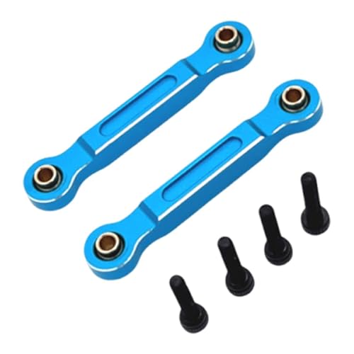 TTETTZ 2 Stück RC Auto Chassis Verbindungselemente für Vordere Steuerung 1/14, Blau Silber von TTETTZ