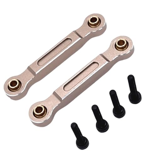 TTETTZ 2 Stück RC Auto Chassis Verbindungselemente für Vordere Steuerung 1/14, Champagner Silber von TTETTZ