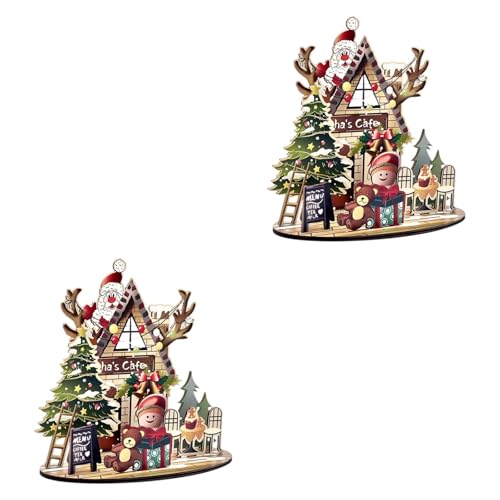 TTETTZ 2 Stück Weihnachten Haus 3D Puzzles Set 3D Holz Puzzles Dekorative Weihnachten TTETTZ 2 Stück Weihnachten Haus 3D Puzzles Set 3D Holz Puzzles Dekorative Weihnachten von TTETTZ