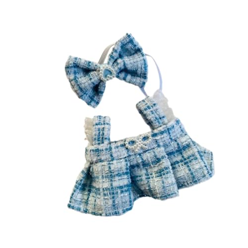 TTETTZ 2 Stücke Puppenkleid Als Trägerrock EIN Plüschtier Outfit Als Niedliche Stoffpuppen Kleidung Und Puppenkostüm mit Haar Accessoire Zum Dekorieren von, Blau TTETTZ 2 Stücke Puppenkleid Als Trägerrock EIN Plüschtier Outfit Als Niedliche Stoffpuppen Kleidung Und Puppenkostüm mit Haar Accessoire Zum Dekorieren von, Blau von TTETTZ