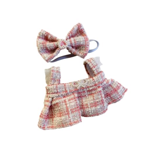 TTETTZ 2 Stücke Puppenkleid Als Trägerrock EIN Plüschtier Outfit Als Niedliche Stoffpuppen Kleidung Und Puppenkostüm mit Haar Accessoire Zum Dekorieren von, Rosa TTETTZ 2 Stücke Puppenkleid Als Trägerrock EIN Plüschtier Outfit Als Niedliche Stoffpuppen Kleidung Und Puppenkostüm mit Haar Accessoire Zum Dekorieren von, Rosa von TTETTZ