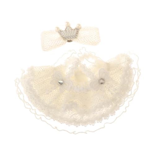 TTETTZ 2 Stücke Puppenkleid Trägerrock Puppenkleidung Bekleidungsset Kostüm mit Passendem Haarschmuck Aus Weichem Stoff für Kinder Und Puppensammler Als Ges, Weiß TTETTZ 2 Stücke Puppenkleid Trägerrock Puppenkleidung Bekleidungsset Kostüm mit Passendem Haarschmuck Aus Weichem Stoff für Kinder Und Puppensammler Als Ges, Weiß von TTETTZ