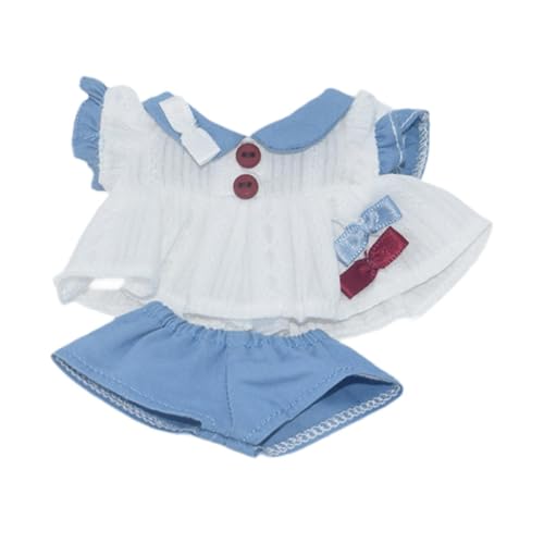 TTETTZ 2 Teiliges Outfit für Puppen, Kleid Und Hose für 15–17 cm Große Modelle, Geschenkideen für Kinder TTETTZ 2 Teiliges Outfit für Puppen, Kleid Und Hose für 15–17 cm Große Modelle, Geschenkideen für Kinder von TTETTZ
