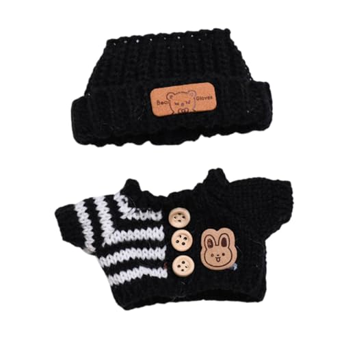 TTETTZ 2 X Puppenoberteile Und Hut, Handgefertigte Modeartikel für 15–17 cm Große Puppen, Schwarzes Oberteil, Schwarzer Hut TTETTZ 2 X Puppenoberteile Und Hut, Handgefertigte Modeartikel für 15–17 cm Große Puppen, Schwarzes Oberteil, Schwarzer Hut von TTETTZ