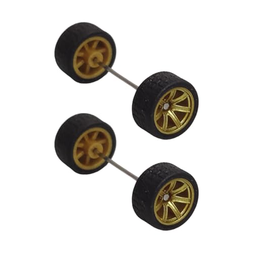 TTETTZ 2X Ersatzteile im Maßstab 1/64, Räder und Achsen für ferngesteuerte Autos, Gold TTETTZ 2X Ersatzteile im Maßstab 1/64, Räder und Achsen für ferngesteuerte Autos, Gold von TTETTZ