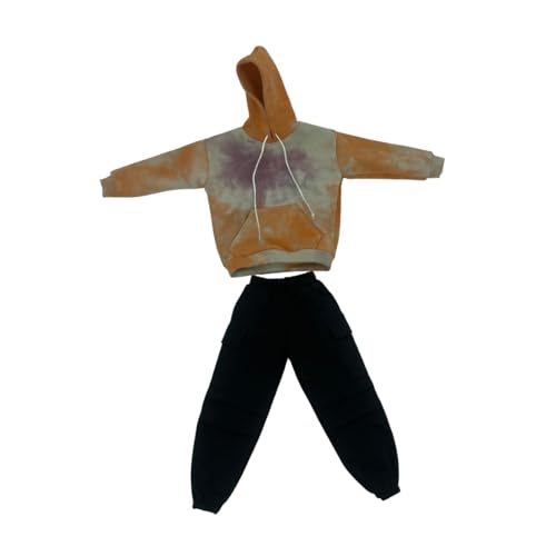 TTETTZ 2X Set aus Oberteil und Hose im Maßstab 1:6, Puppenkleidung für 12-Zoll-Modelle, Kapuzenpullover TTETTZ 2X Set aus Oberteil und Hose im Maßstab 1:6, Puppenkleidung für 12-Zoll-Modelle, Kapuzenpullover von TTETTZ
