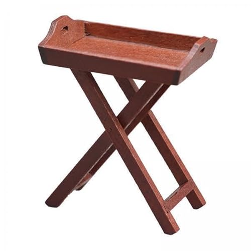 TTETTZ 2x1:12 Puppenhaus Tablett Modell,Beistelltisch Modell mit Ständer,Zubehör Spielzeug,Mikro Landschaft Puppenzubehör Dekoration,Wohnzimmer von TTETTZ