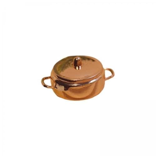 TTETTZ 2xPuppenhaus Miniatur Suppentopf 1/6 1/12 Suppentopf mit Deckel Spielzeug, Hausdekoration Puppenhaus Spielzeug Mini Suppentopf Mini Kochtopf für 1:6 1 von TTETTZ