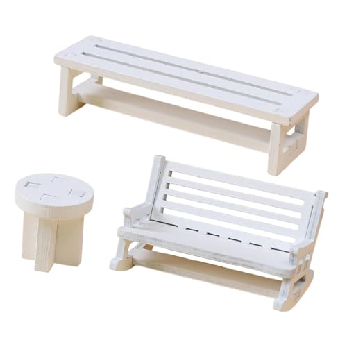 TTETTZ 3 Stück Miniatur Puppenhaus Stühle Pretend Spielen Micro Landschaft Zubehör TTETTZ 3 Stück Miniatur Puppenhaus Stühle Pretend Spielen Micro Landschaft Zubehör von TTETTZ