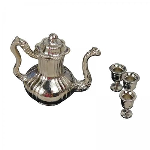 TTETTZ 3x1:12 Puppenhaus Mini Metall Flagon mit Tassen Handwerk Diorama Szenerie Simulierte Simulation Teekanne Set für Miniatur Szene DIY Projekte Dekoratio TTETTZ 3x1:12 Puppenhaus Mini Metall Flagon mit Tassen Handwerk Diorama Szenerie Simulierte Simulation Teekanne Set für Miniatur Szene DIY Projekte Dekoratio von TTETTZ