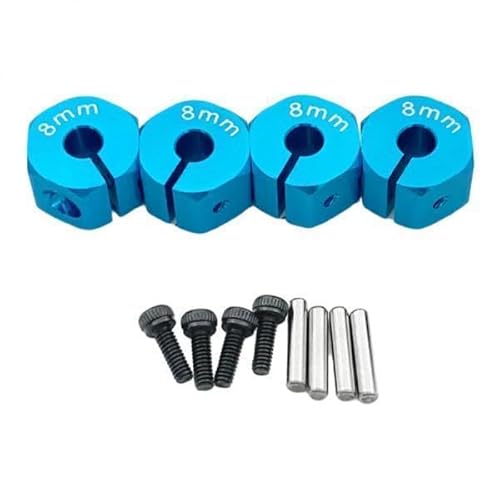 TTETTZ 3x4x RC Hex Radnaben Antriebsadapter für SCX10 CC01 1/10 RC Auto 8mm Blau von TTETTZ