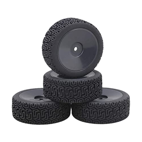 TTETTZ 4 Stück Gummireifen für WLtoys 144001 und RC Autos 1/18 1/16 1/10, Schwarz TTETTZ 4 Stück Gummireifen für WLtoys 144001 und RC Autos 1/18 1/16 1/10, Schwarz von TTETTZ