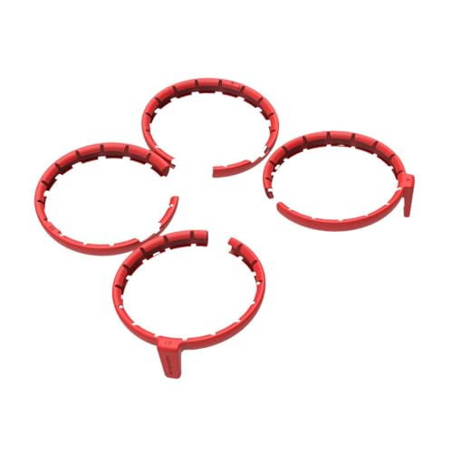 TTETTZ 4 Stück RC Drohne Propeller Schutzringe für Flip Zubehör, Rot von TTETTZ