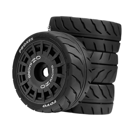 TTETTZ 4 Stück Rc Auto Reifen 1 10 Maßstab Simulation Bereifung Robuste Pp Materialien Einfache Montage Ersatzteile für Rc Crawler Geländewagen Model, Schwarz von TTETTZ
