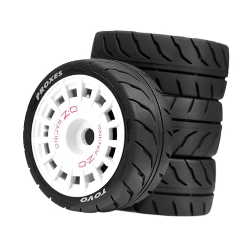 TTETTZ 4 Stück Rc Auto Reifen 1 10 Maßstab Simulation Bereifung Robuste Pp Materialien Einfache Montage Ersatzteile für Rc Crawler Geländewagen Model, Weiß von TTETTZ
