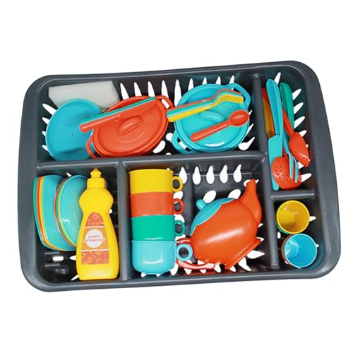 TTETTZ 40 Teiliges Küchenspielzeug Set, Küchengeschirr Set mit Abtropffläche für Mädchen Und Jungen TTETTZ 40 Teiliges Küchenspielzeug Set, Küchengeschirr Set mit Abtropffläche für Mädchen Und Jungen von TTETTZ