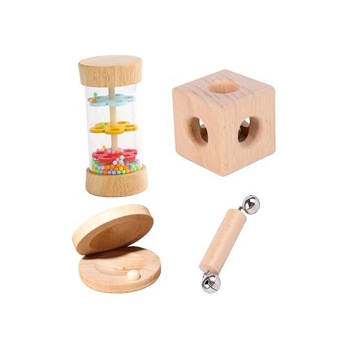 TTETTZ 4Pcs Holz Musik Set Kinder Instrumente Percussion Geschenk Vorschule Bildung für TTETTZ 4Pcs Holz Musik Set Kinder Instrumente Percussion Geschenk Vorschule Bildung für von TTETTZ
