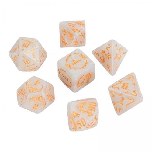 TTETTZ 4x7x D20 D12 D10 D8 D6 D4 Würfel Set Party Spiel Acryl Mehrseitige Spiel Würfel für Bar Rolle Spielen Spiel KTV Karte Spiel Karte Spiele von TTETTZ