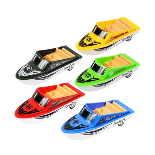 TTETTZ 5 Stück Mini Pullback Boote Kinderfahrzeuge Spielzeug für Kinder Ab 3 Jahren von TTETTZ