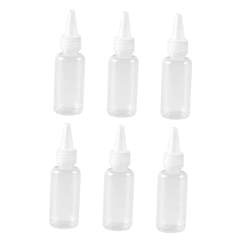 TTETTZ 6 Stück Quetschflaschen, transparent, tragbar, vielseitig, 50 ml, Leere Flaschen für Öl, Hobby, Flüssigkeit, Kunst, Soße TTETTZ 6 Stück Quetschflaschen, transparent, tragbar, vielseitig, 50 ml, Leere Flaschen für Öl, Hobby, Flüssigkeit, Kunst, Soße von TTETTZ