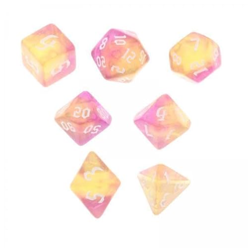 TTETTZ 6 X 7 Teiliges, Facettenreiches Würfelset, Tischspiele, Party Requisiten, Lernspielzeug, Lila Und Gelb TTETTZ 6 X 7 Teiliges, Facettenreiches Würfelset, Tischspiele, Party Requisiten, Lernspielzeug, Lila Und Gelb von TTETTZ