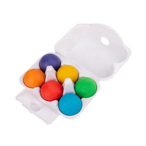 TTETTZ 6X Regenbogenbälle Frühförderung Feinmotorik Holz 6 von TTETTZ