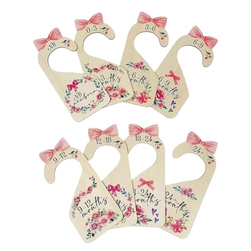 TTETTZ 8 Stück Closet Rack Dividers Kleiderstange Trennwand Holz Minimalistisches Design für Eltern Kinderzimmer 18cmx8cm von TTETTZ