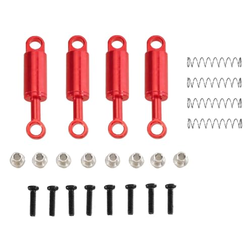 TTETTZ Aluminium RC Auto Stoßdämpfer, Zubehör für 1/28, Passend zu 284161 284010 K979, Rot TTETTZ Aluminium RC Auto Stoßdämpfer, Zubehör für 1/28, Passend zu 284161 284010 K979, Rot von TTETTZ